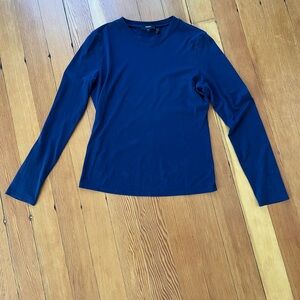 Theory Deep Blue Long Sleeve Women's Top